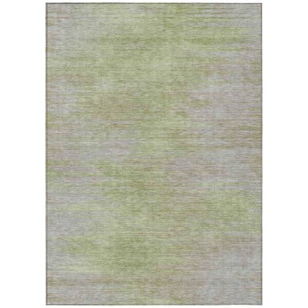 Homeroots 9' X 12' Sage And Artichoke Green Abstract Washable Indoor Outdoor Area Rug 587228 - main