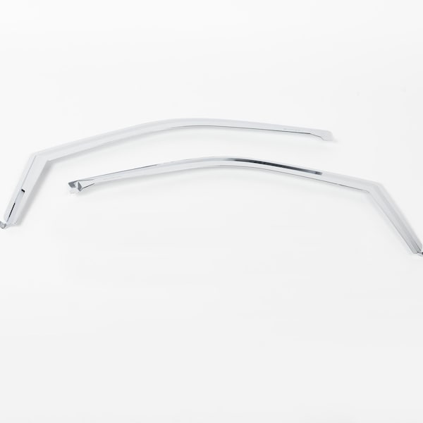 Putco Rainguards, Low Profile; In-Channel With Tape; Chrome; Polycarbonate; Set Of 480026 - main