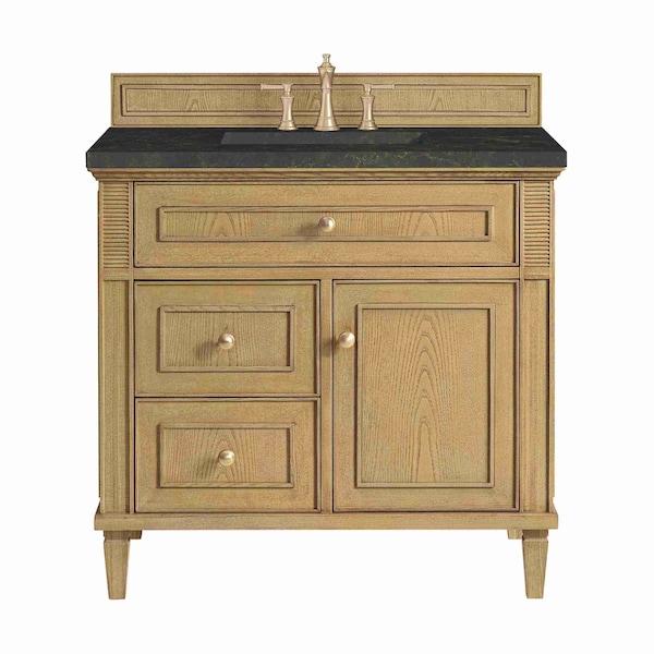 James Martin Vanities Lorelai 36" Single Vanity, Light Natural Oak, w/ 3 CM Phantome Eclos Top 424-V36-LNO-3PHT - main