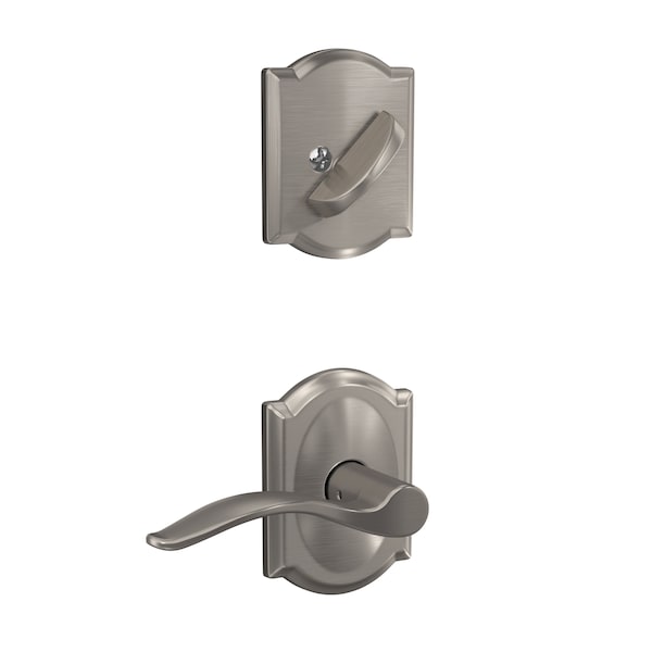 Schlage Residential Schlage Custom Pennant Lever with Camelot Rose Interior Active Trim with 16680 Latch and 10269 FC59PEN619CAM - main