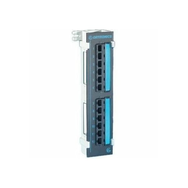 Ortronics 12-PORT PANEL 110-MOD 8W8P, T568A/B CAT6 CLARITY 6, 89D BRACKET VERSION PMP61289 - main