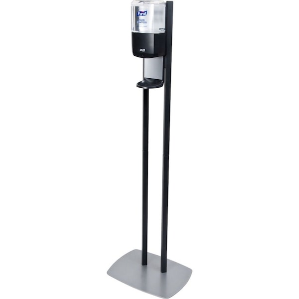 Purell ES8 Hand Sanitizer Floor Stand with Dispenser, 1,200 mL, 13.5 x 5 x 28.5, Graphite/Silver 7218-DS - main