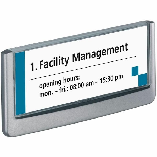 Durable Office Products Click Sign, 5-7/8"Wx2-1/8"H, Panel Pin 497637 - main