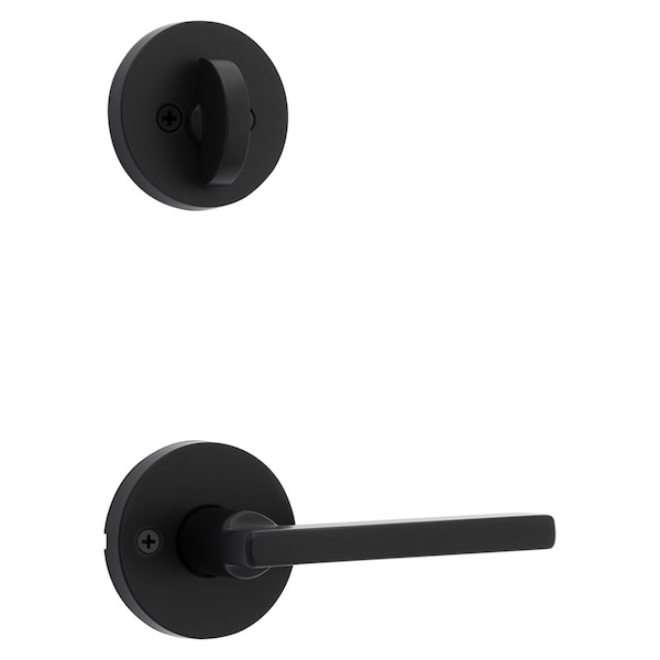 Kwikset Halifax Lever with Round Rose Interior Single Cylinder Handleset Trim for Both 800 and 687 966HFLRDT-514.UNIV - main