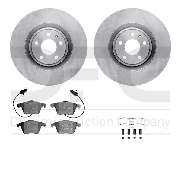 Dynamic Friction Co DFC Rotors with EURO 5000 Ceramic Brake Pads includes Hardware 6612-73116 - main