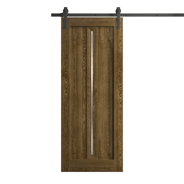 Sartodoors Modern Barn Door 30 x 80 inches, Ego 5014 Marble Oak, 6.6FT Rail Track Heavy Hardware Set, Solid EGO5014BD-B-DMR-30 - main