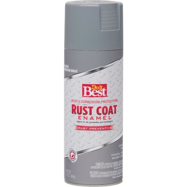 Do It Best Rust Coat Gloss Medium Gray 12 Oz. Anti-Rust Spray Paint 203545D - main