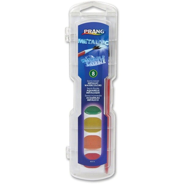 Dixon Ticonderoga Prang, Metallic Washable Watercolors, 8 Assorted Colors 80516 - main