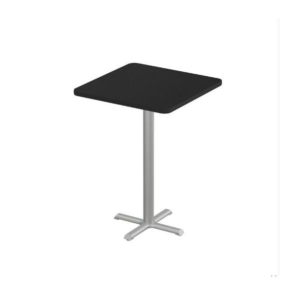 Correll Square Cafe Table, 30 in W, 30 in L, 42 in H, Particleboard Top, Black Granite SXB30S-07-98-09 - main