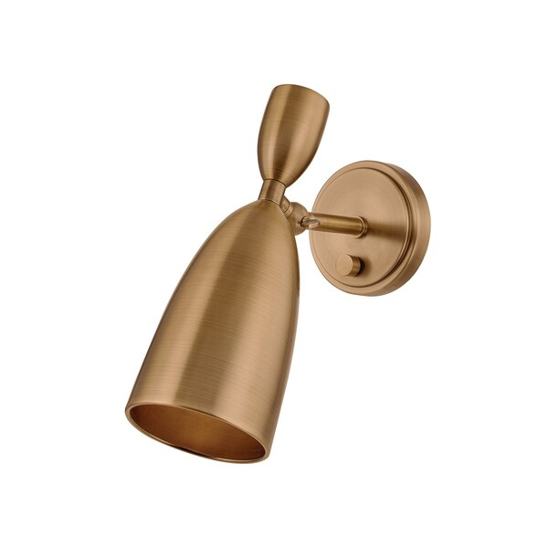 Troy Lighting Spade 1 Light Wall Sconce, Patina Brass, 4.75 In x 12 In B4012-PBR - main