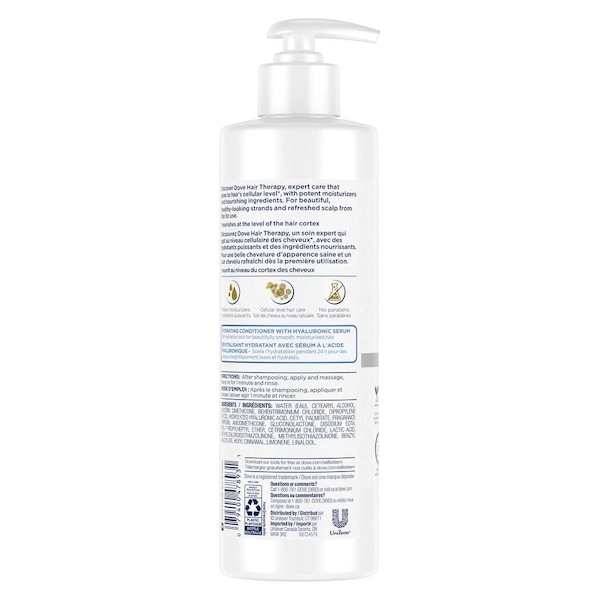 Dove Hair Therapy Hydration Spa Conditioner, 13.5 Fluid Ounce, 4PK 68650373 - main