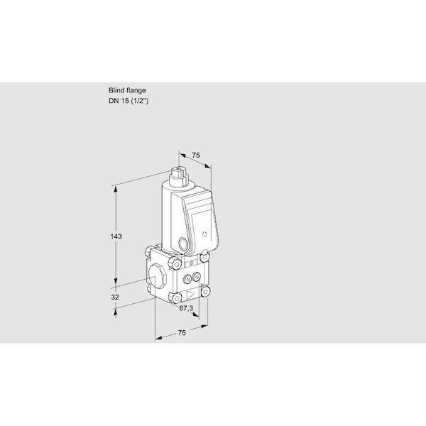 Honeywell Kromschroder Solenoid Valve for Gas, VAS-VCS Series, Auto Shut-Off, 500 mbar Max KS88004173 - main