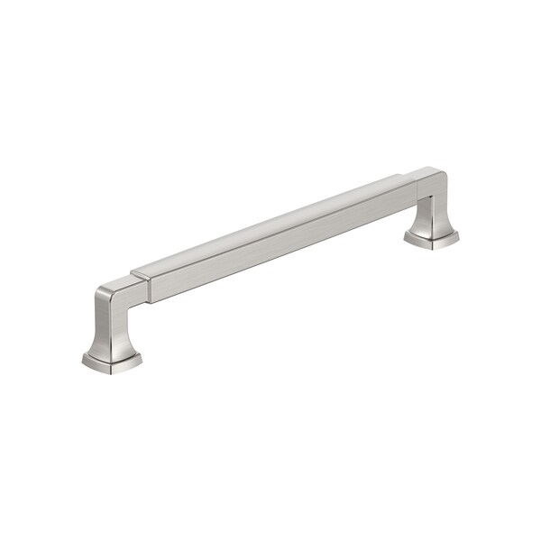 Amerock Stature 7-9/16 inch 192mm Center-to-Center Satin Nickel Cabinet Pull BP55510G10 - main