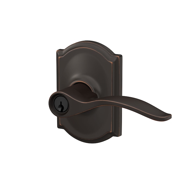 Schlage Residential Schlage Custom Pennant Lever with Camelot Rose Keyed Entry Lock C Keyway with 16211 Latch and F51APEN716CAM - main
