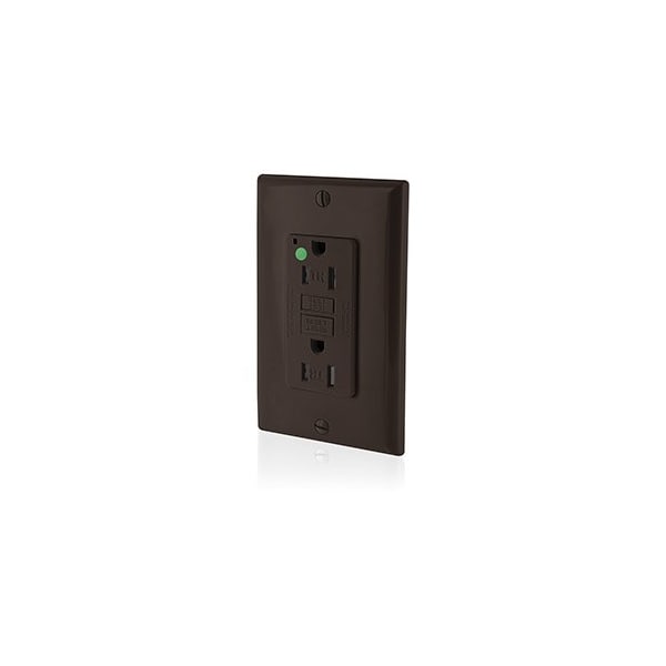Leviton Self-Test GFCI Receptacle, Hospital Grade, 15 Amp, 125 Volt, 5-15R NEMA GFTR1-HG - main