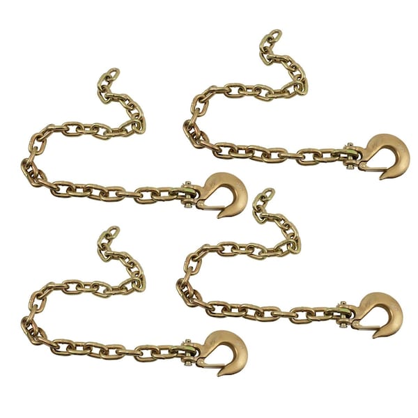 Mytee Products G70 3/8inx36in Trailer Hitch Safety Chain w/ Slip Hook for Fifth Wheel, Car., 4PK SC-3836x4 - main