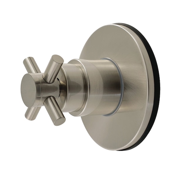 Kingston Brass Single-Handle Six-Way Diverter Valve with Round Trim Kit, Brushed Nickel KS4038DX - main