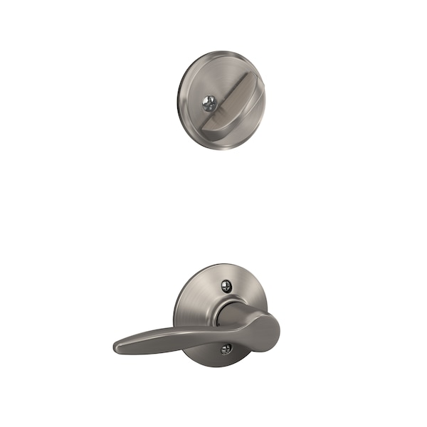 Schlage Residential Right Hand Delfayo Lever Interior Active Trim with 12326 Latch and 10269 Strikes Satin Nickel F59DEL619RH - main