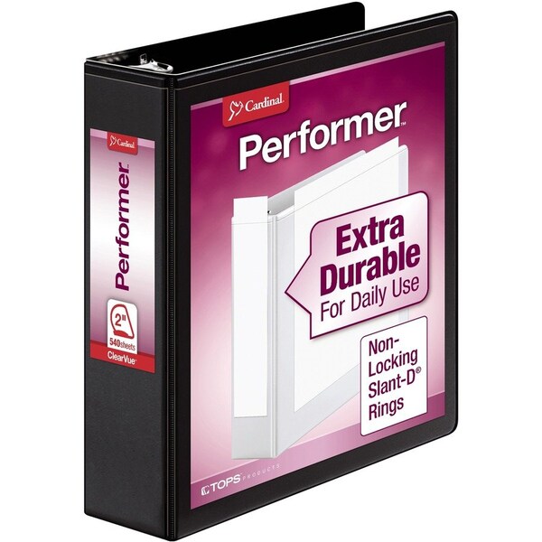 Cardinal Performer ClearVue Slant-D Ring Binder - 2in Binder Capacity - Letter - 8 1/2in x 11in Sheet Size 17501CB - main