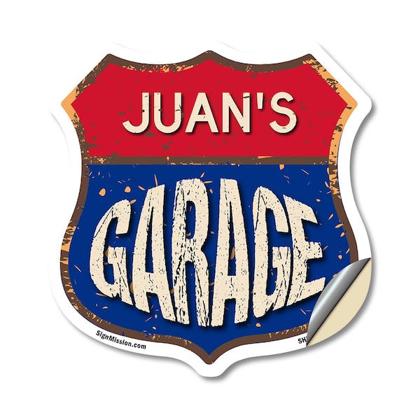 Signmission Juan's Garage, 18 Inch X 18 Inch, Vinyl Decal SHI-D-18-383-JUAN - main