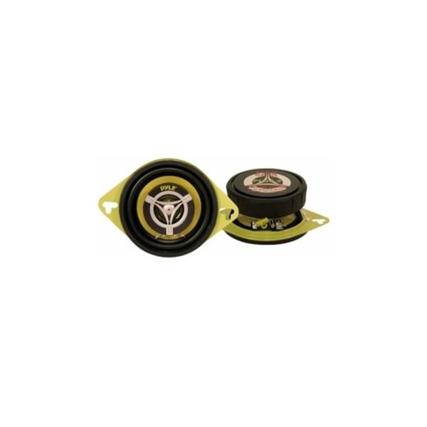 Pyle Pyle Car Two Way Speaker System, 3.5 in 120W, 4 Ohm, Mid Tweeter, 1.65 in Mount Depth PLG3.2 - main