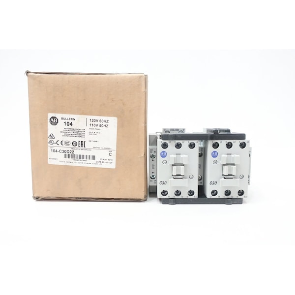 Allen Bradley REVERSING CONTACTOR 120V-AC 104-C30D22 - main
