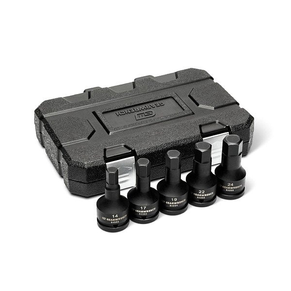 Gearwrench Impact Hex Bit Socket, 3/4 in Drive, 5PC 84968-06 - main