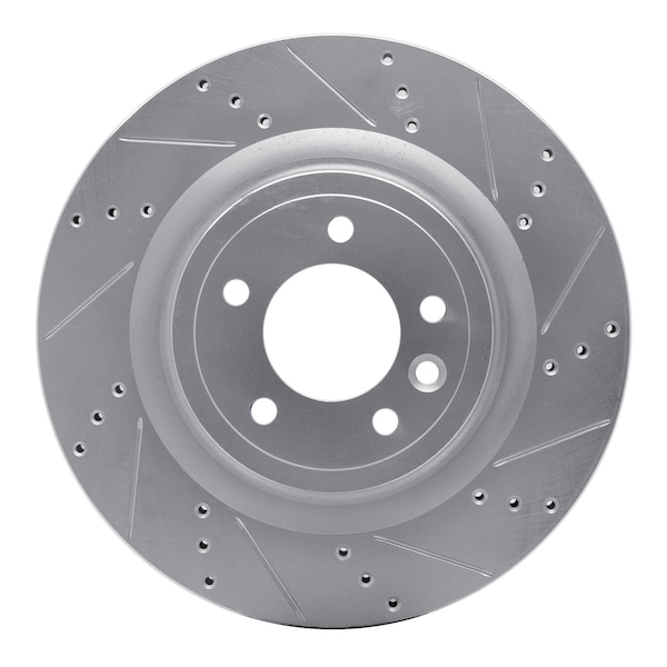 Dynamic Friction Co DFC Brake Rotor - Drilled and Slotted - Silver 631-11026R - main