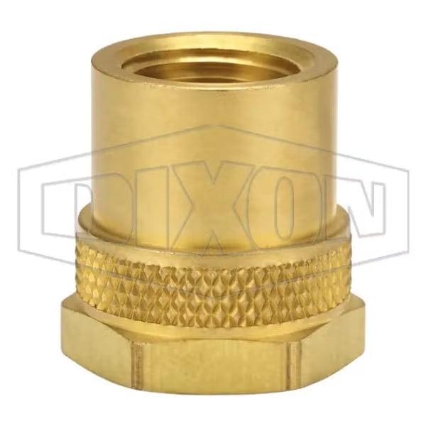 Dixon Adapter, 3/4-11-1/2 x 1/2-14, Female Garden Hose Thread x FNPT, Brass, Domestic 5011208C - main
