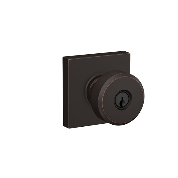 Schlage Residential Schlage Custom Swanson Knob with Collins Rose Keyed Entry Lock C Keyway with 16211 Latch and F51ASWA716COL - main