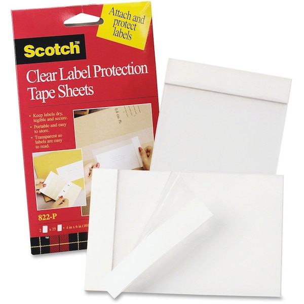 3M Tape, LaBluelprotc, 4x6, Clr, PK2 822P - main