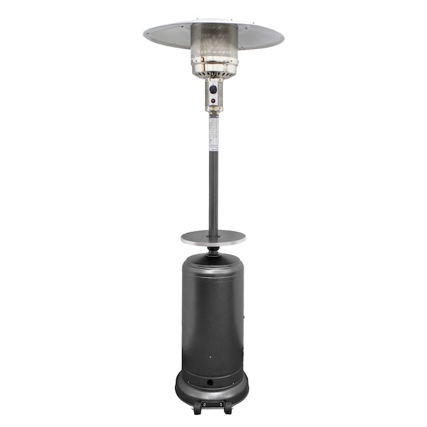 Homeroots 48000 BTU Silver Steel Propane Cylindrical Pole Standing Patio Heater 480568 - main