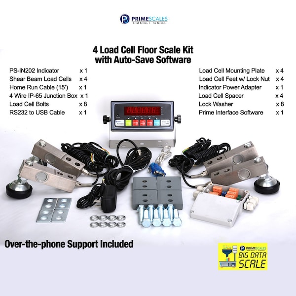 Prime Systems Floor Scale Platform Scale Kit Load Cell Capacity 0.5 T PS-FSK-0.5T - main