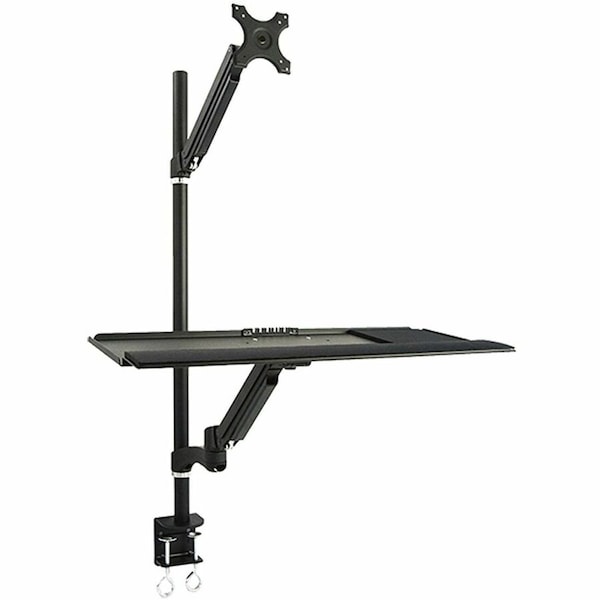 Homevision Technology TygerClaw Sit-Stand Mounting Arm for Workstation, Monitor - Black TYDS10019BLK - main