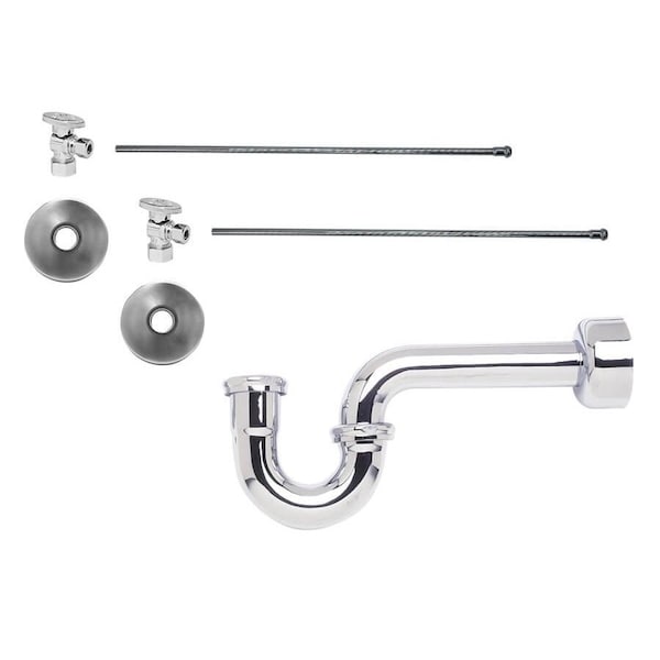 Mountain Plumbing Lavatory Kit - Brass Oval 1/4 Turn Valve (MT403) 1-1/2" P-Trap in Matte Black MT7201-NL/MB - main