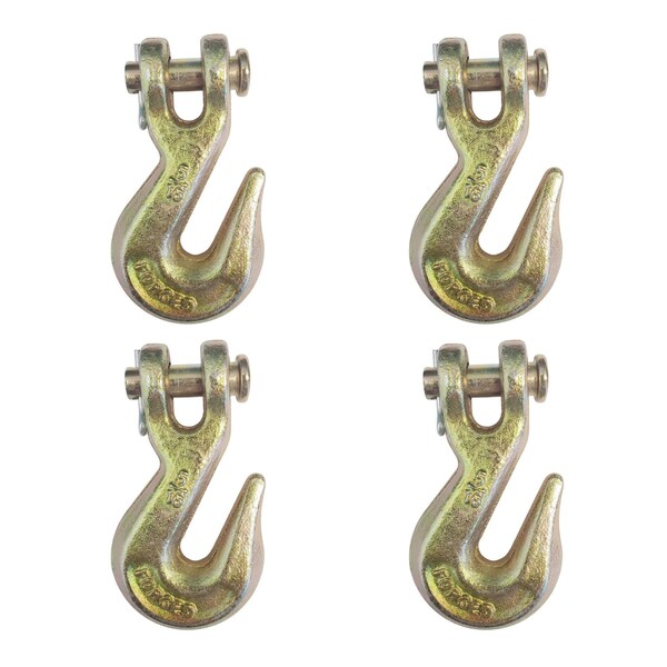 Tie 4 Safe G70 5/16'' Clevis Grab Hooks Tow Chain Hook Flatbed Truck Trailer Tie Down, 4PK FH406-516-4 - main