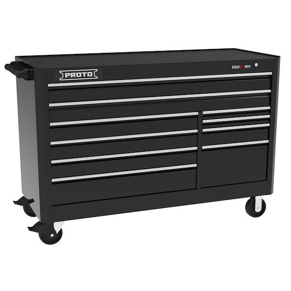 Proto 550 Series Rolling Tool Cabinet, 10 Drawer, Black, 66 in W x 25-1/4 in D x 46 in H J556646B-10BK - main