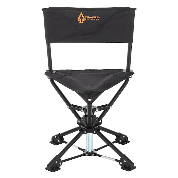 Arrowhead Outdoor 360Deg-Swiveling Compact Hunting Blind and Fishing Chair Stool Seat, Charcoal Black KKS0261U - main