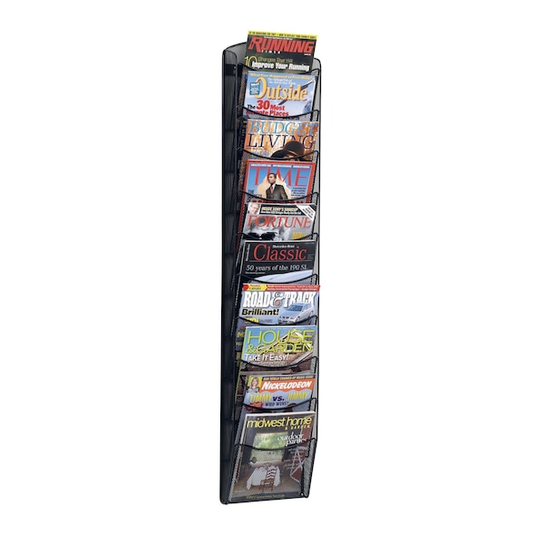 Safco Onyx Magazine Rack, 10-Pocket 5579BL - main