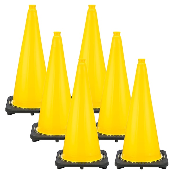 Mr. Chain 28" Yellow Traffic Cones (6-Pack) 97502-6 - main