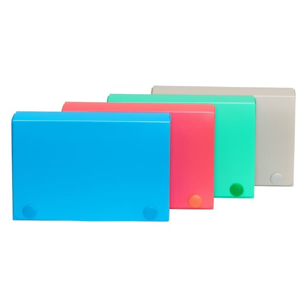 C-Line Products 4" x 6" Assorted Poly Index Card Case, 4/PK, 10PK/CT 58446-CT - main