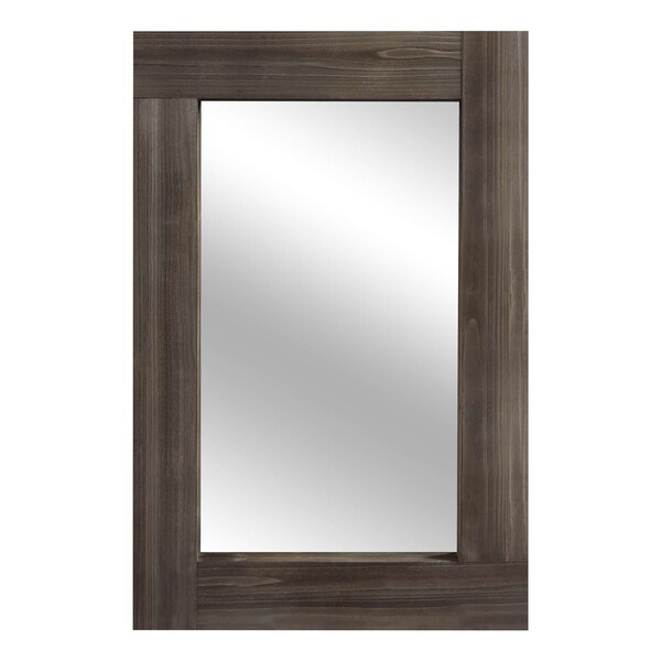 Homeroots 36" Brown Wood Framed Standing Mirror 565125 - main