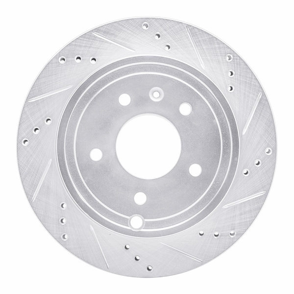 Dynamic Friction Co DFC Brake Rotor - Drilled and Slotted - Silver 631-47071R - main