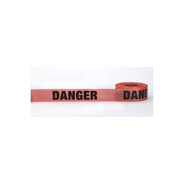 Mutual Industries Reinforced Barricade Tape, Caution, Yellow, 3 in Wide x 500 ft Length, Woven polyester fibers 17776-79-3000 - main