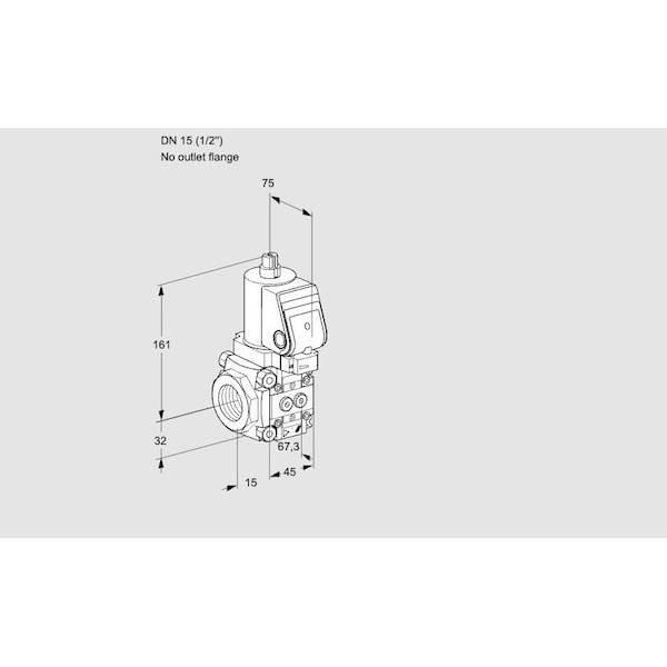 Honeywell Kromschroder Solenoid Valve for Gas/Air, 500 mbar, IP65, FM/CSA Approved, VAS Series KS88016167 - main