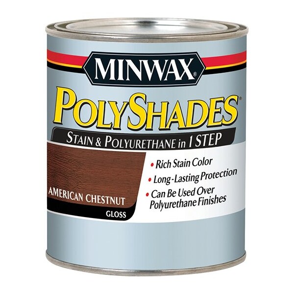 Polyshades 1/2 Pt American Chestnut Wood Stain And Polyurethane, Gloss 21475 - main