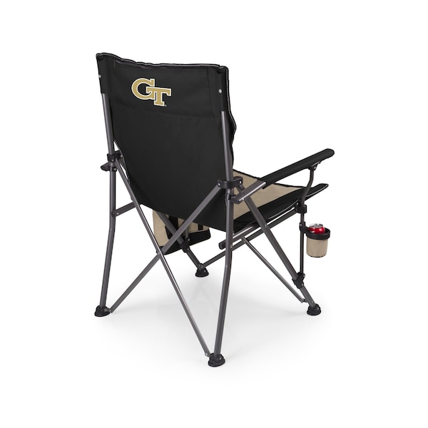 Picnic Time Family Of Brands NCAA Georgia Tech Yellow Jackets Big Bear XXL Camping Chair with Cooler - Heavy Duty Beach Chair 808-00-175-194-0 - main