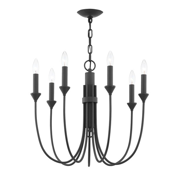 Troy Lighting Cate 7 Light Chandelier 21.5 In. Forged Iron F1007-FOR - main