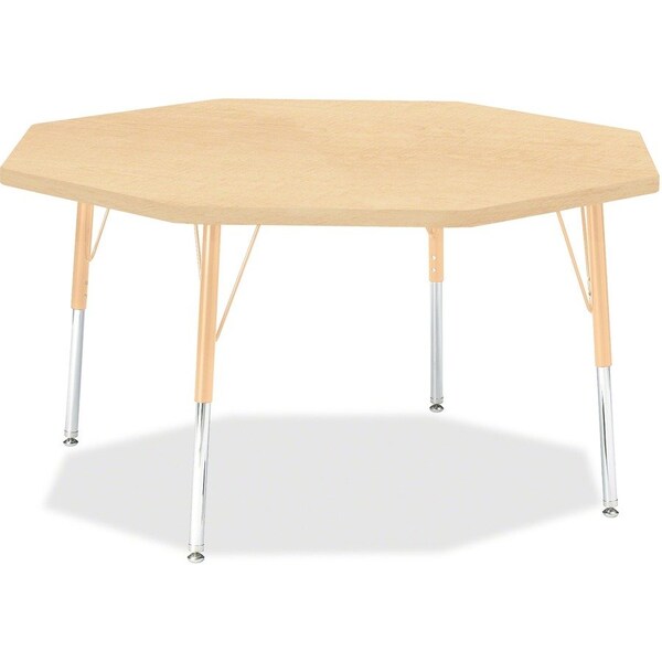 Jonti-Craft Berries Octagon Activity Table, 48 in. x 48 in., E-height, Maple/Maple/Camel 6428JCE251 - main