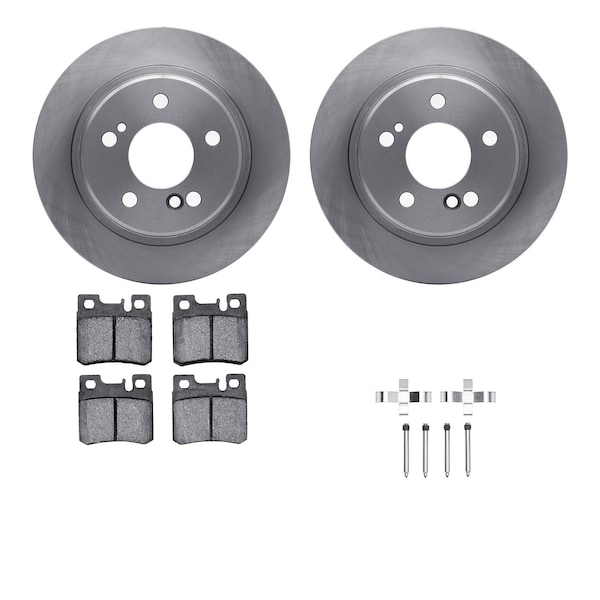 Dynamic Friction Co DFC Rotors with EURO 5000 Ceramic Brake Pads includes Hardware 6612-63151 - main